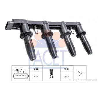 Bobine d'allumage FACET 9.6445