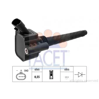 Bobine d'allumage FACET 9.6449