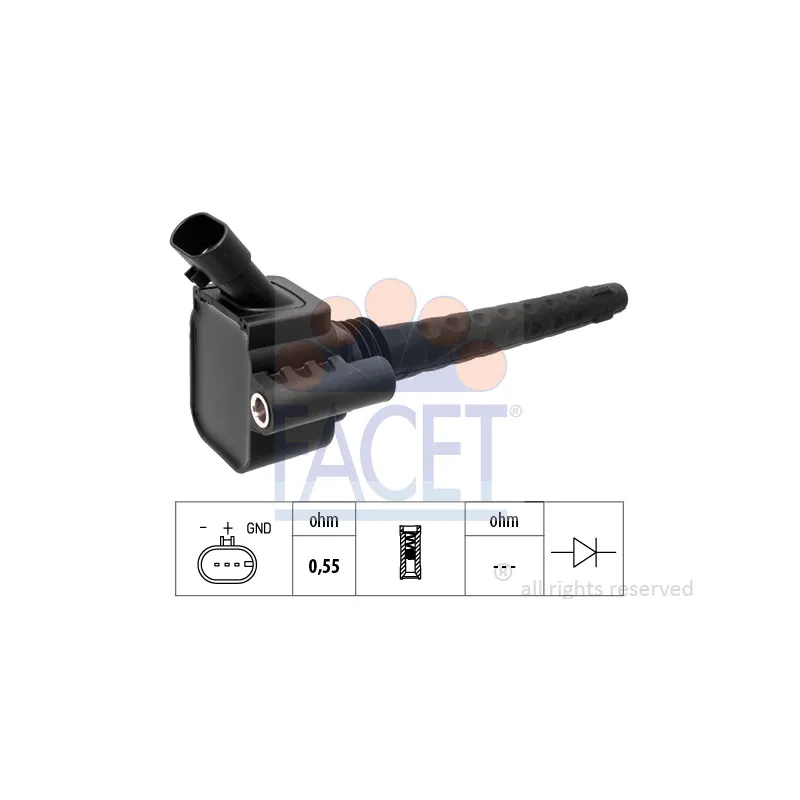 Bobine d'allumage FACET 9.6449