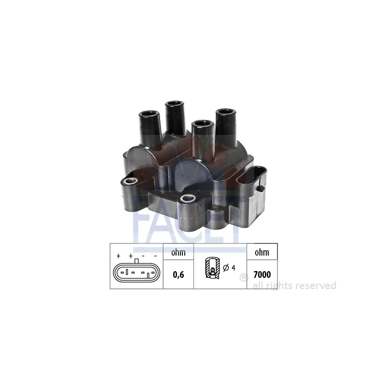 Bobine d'allumage FACET 9.6496