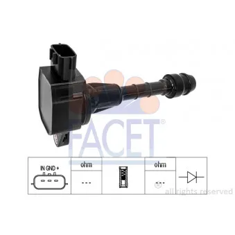 Bobine d'allumage FACET 9.6502