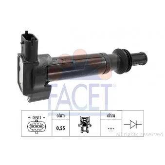 Bobine d'allumage FACET 9.6520