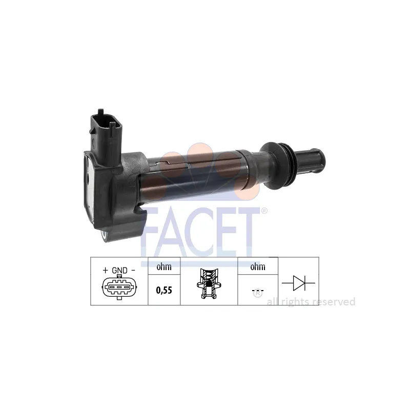 Bobine d'allumage FACET 9.6520