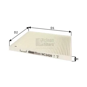 Filtre, air de l'habitacle CLEAN FILTERS