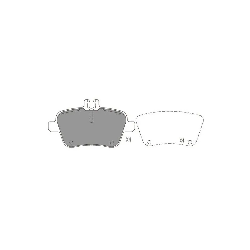 Jeu de 4 plaquettes de frein avant KAVO PARTS BP-6637