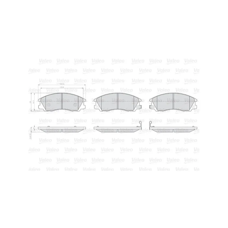 Jeu de 4 plaquettes de frein avant VALEO 872059