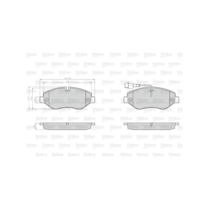 Jeu de 4 plaquettes de frein avant VALEO 872230