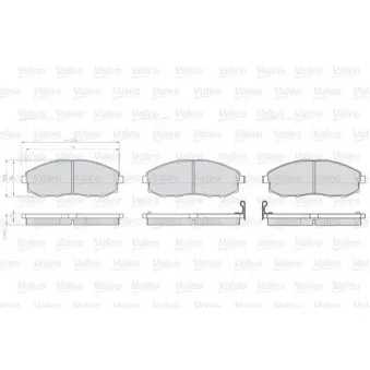 Jeu de 4 plaquettes de frein avant VALEO 872537