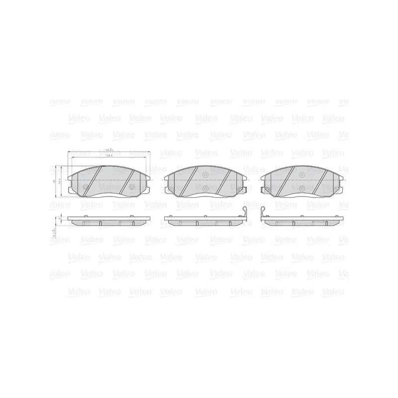 Jeu de 4 plaquettes de frein avant VALEO 872569