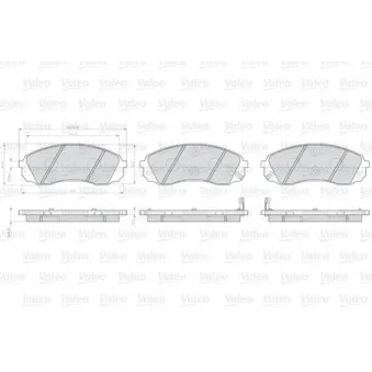 Jeu de 4 plaquettes de frein avant VALEO 872597