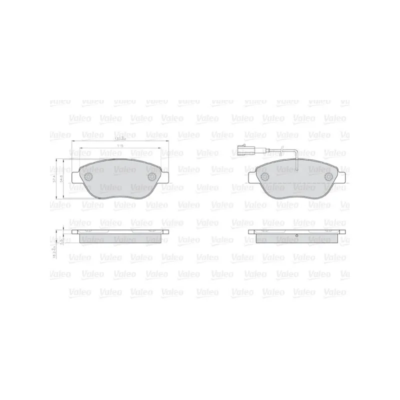 Jeu de 4 plaquettes de frein avant VALEO 872708