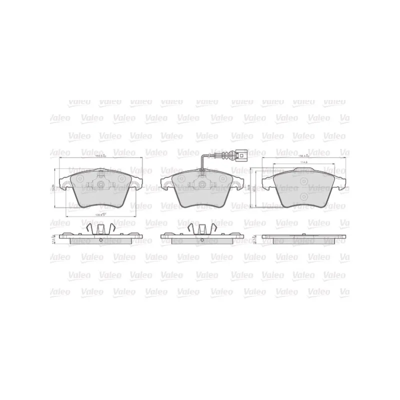 Jeu de 4 plaquettes de frein avant VALEO 872746