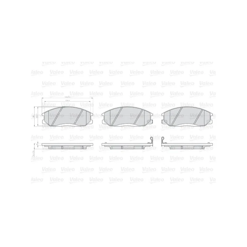 Jeu de 4 plaquettes de frein avant VALEO 873569