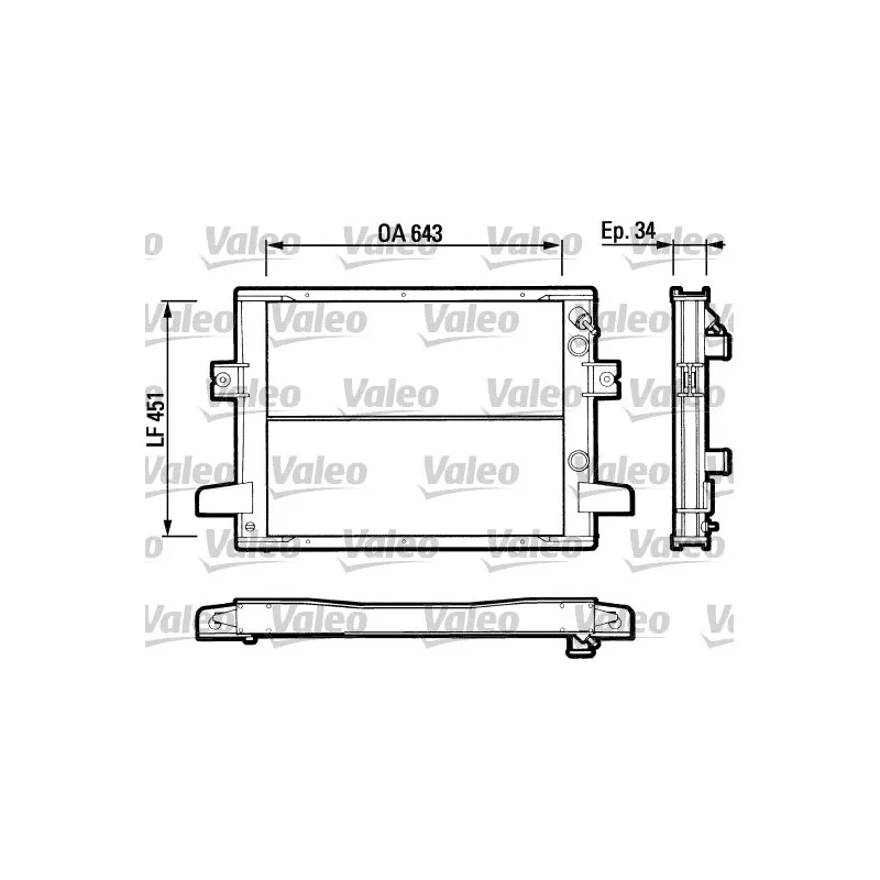 Radiateur, refroidissement du moteur VALEO 883787