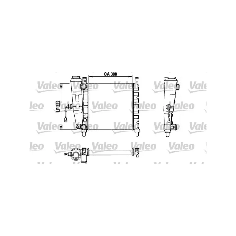 Radiateur, refroidissement du moteur VALEO 883827
