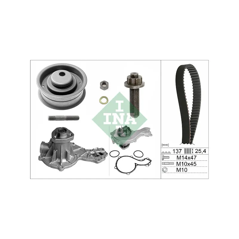 Pompe à eau + kit de courroie de distribution INA 530 0003 30