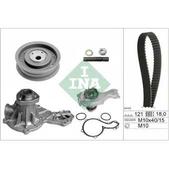 Pompe à eau + kit de courroie de distribution INA 530 0162 30