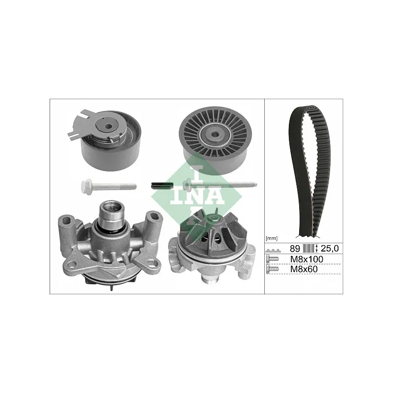 Pompe à eau + kit de courroie de distribution INA 530 0198 30