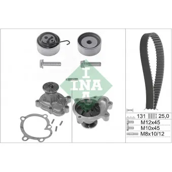 Pompe à eau + kit de courroie de distribution INA 530 0338 30
