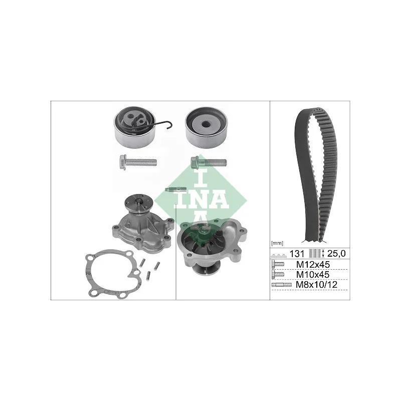 Pompe à eau + kit de courroie de distribution INA 530 0338 30