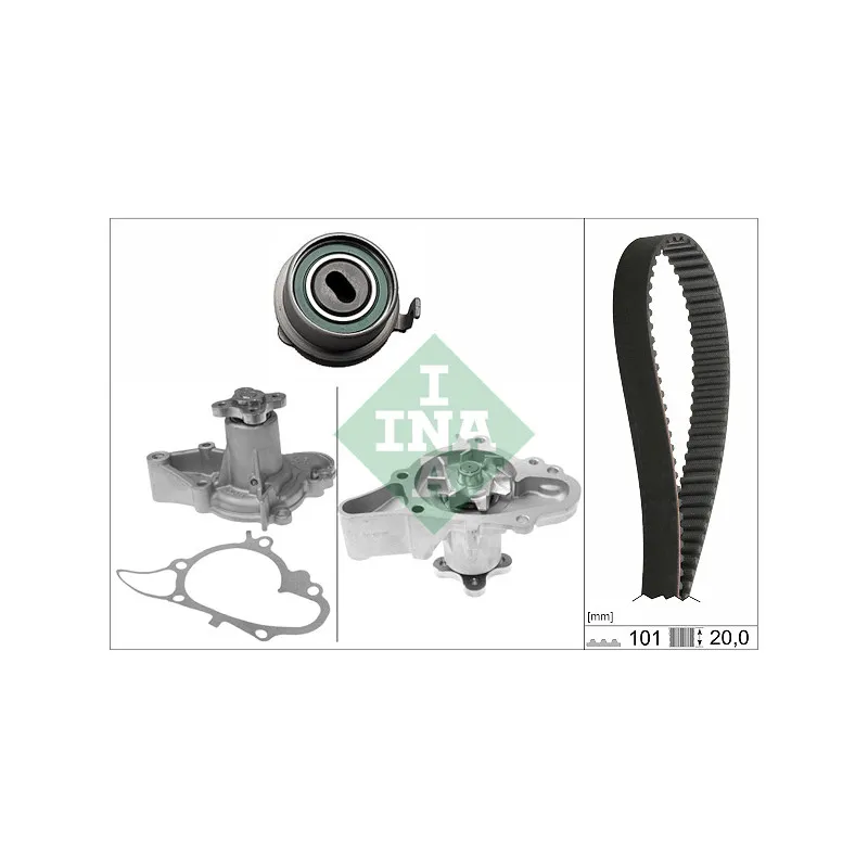 Pompe à eau + kit de courroie de distribution INA 530 0355 31