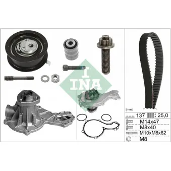 Pompe à eau + kit de courroie de distribution INA 530 0377 30