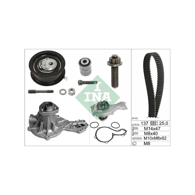 Pompe à eau + kit de courroie de distribution INA 530 0377 30