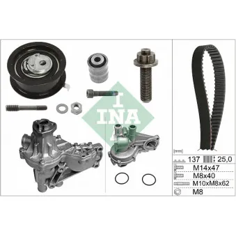 Pompe à eau + kit de courroie de distribution INA 530 0377 32