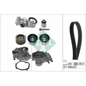 Pompe à eau + kit de courroie de distribution INA 530 0563 30