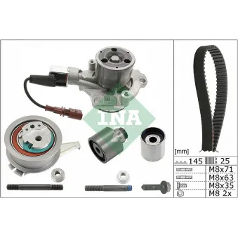 Pompe à eau + kit de courroie de distribution INA 530 0759 30