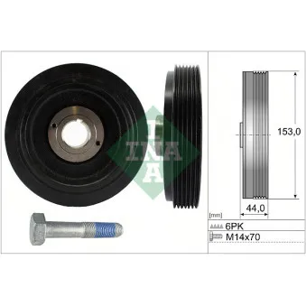 Kit de poulies, vilebrequin INA 544 0042 20