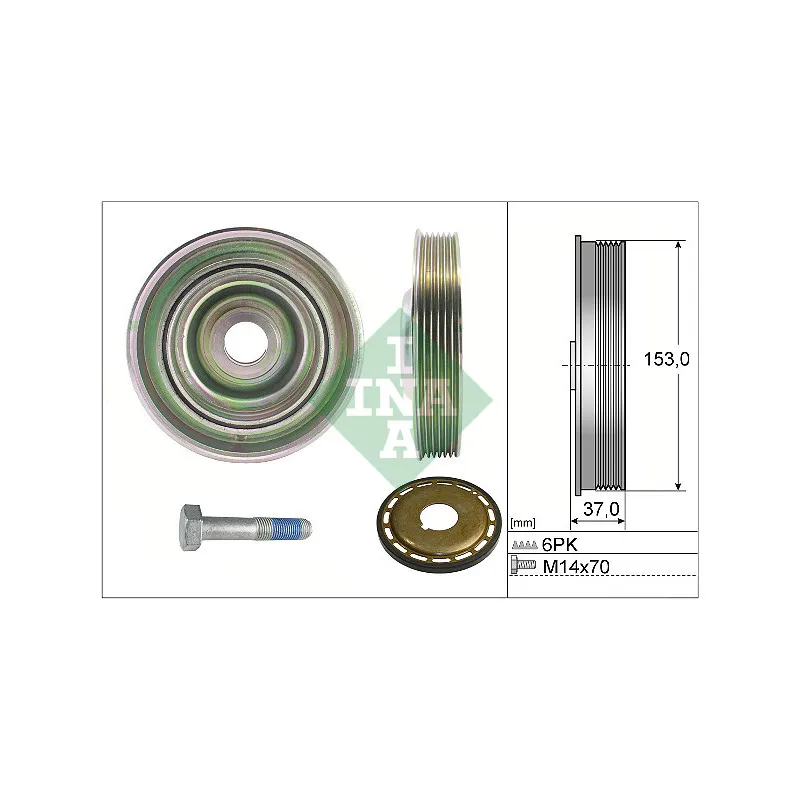 Kit de poulies, vilebrequin INA 544 0097 21
