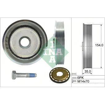 Kit de poulies, vilebrequin INA 544 0112 21
