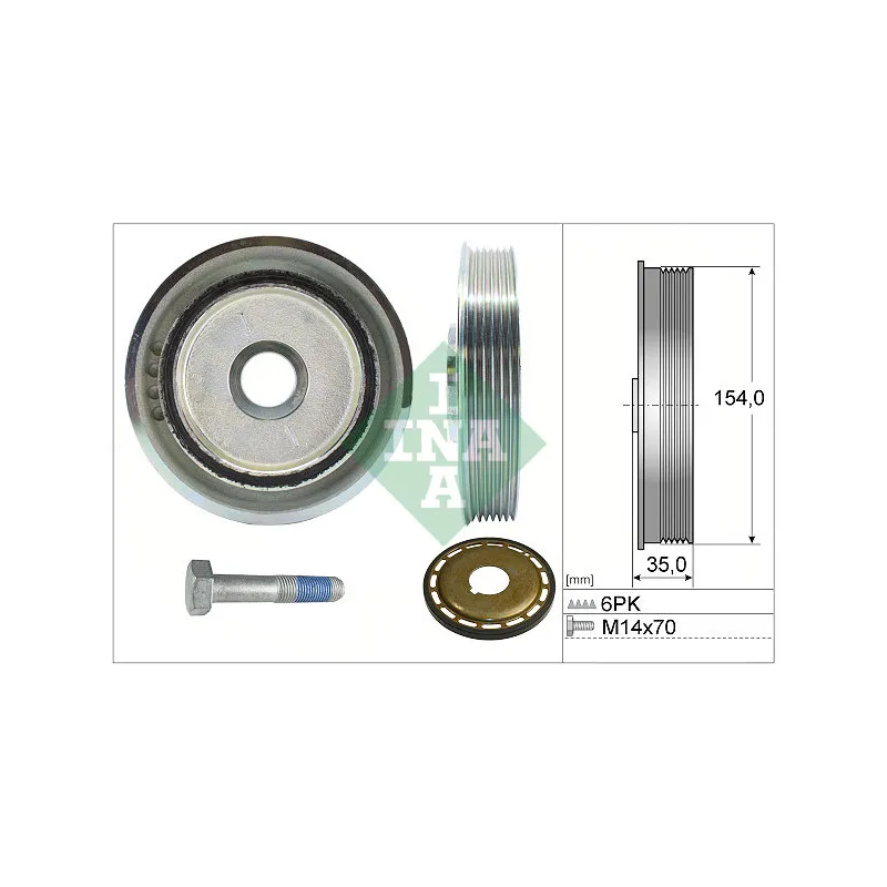 Kit de poulies, vilebrequin INA 544 0112 21