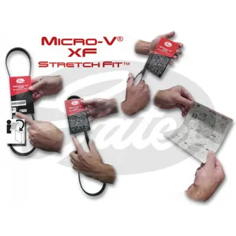 Courroie trapézoïdale à nervures GATES 4PK836SF