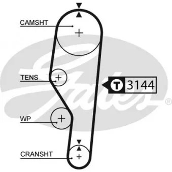 Courroie crantée GATES 5635XS