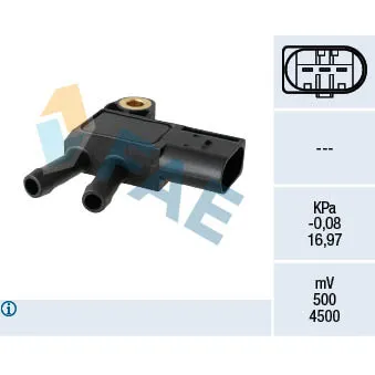 Capteur, pression des gaz échappement FAE 16127