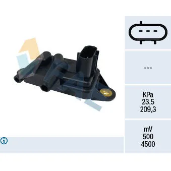 Capteur, pression des gaz échappement FAE 16137