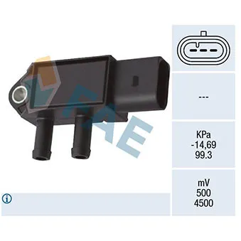 Capteur, pression des gaz échappement FAE 16143