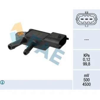 Capteur, pression des gaz échappement FAE 16152