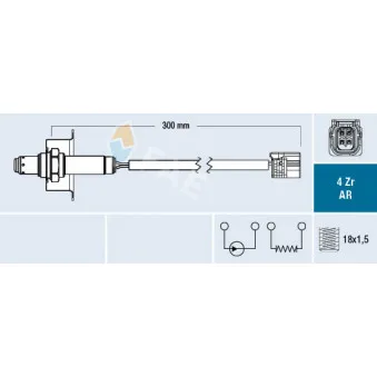 Sonde lambda FAE 75623