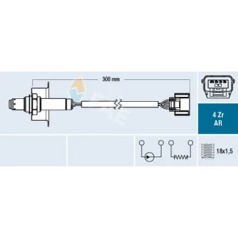 Sonde lambda FAE 75658