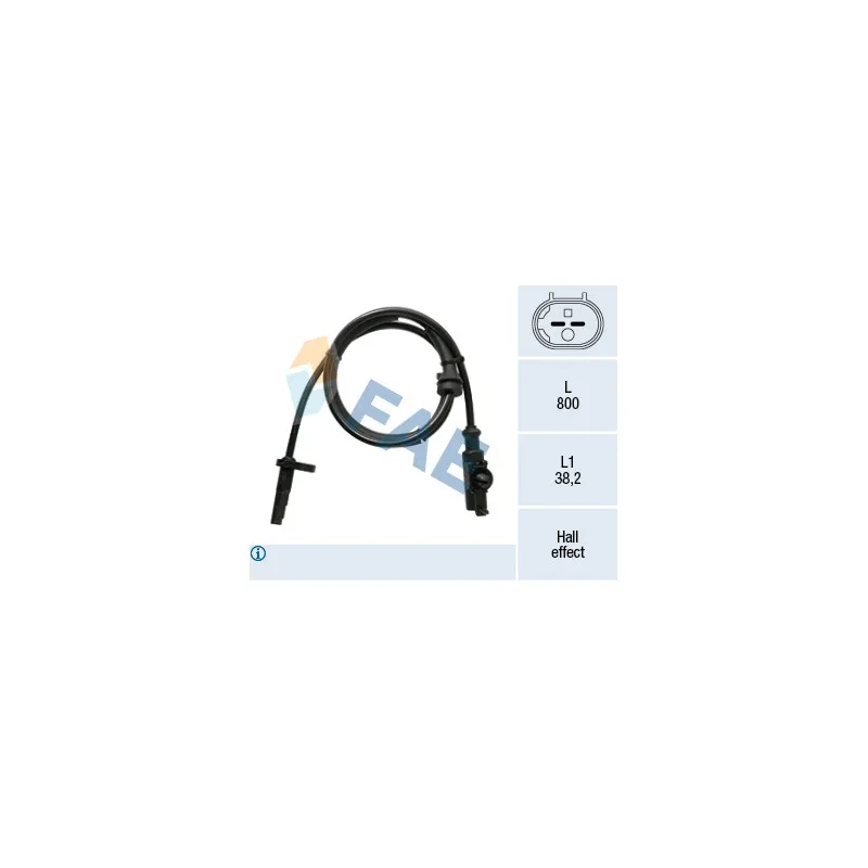 Capteur, vitesse de roue FAE 78222