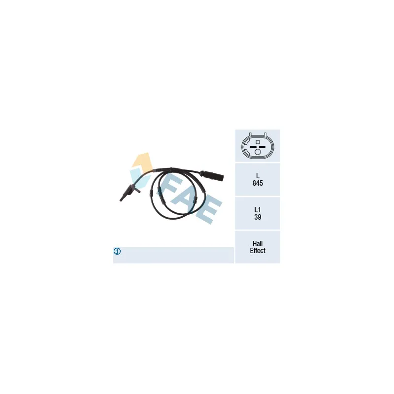 Capteur, vitesse de roue FAE 78292