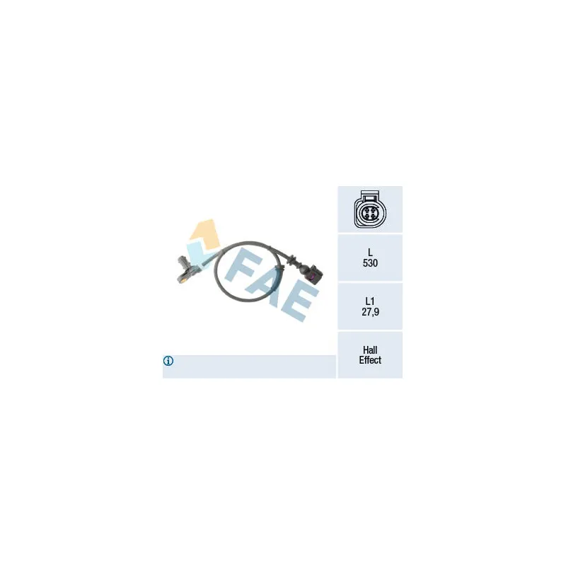 Capteur, vitesse de roue FAE 78295