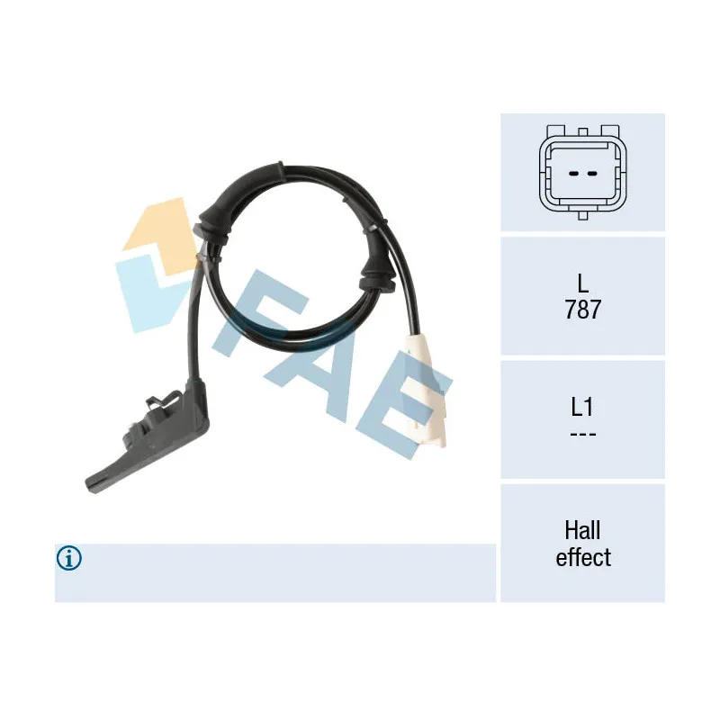 Capteur, vitesse de roue FAE 78318