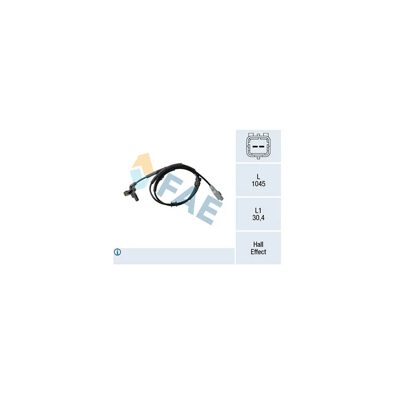 Capteur, vitesse de roue FAE 78326