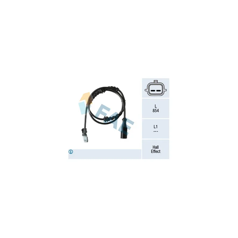 Capteur, vitesse de roue FAE 78367