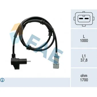 Capteur, vitesse de roue FAE 78369