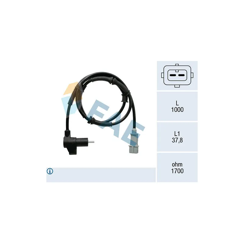 Capteur, vitesse de roue FAE 78369